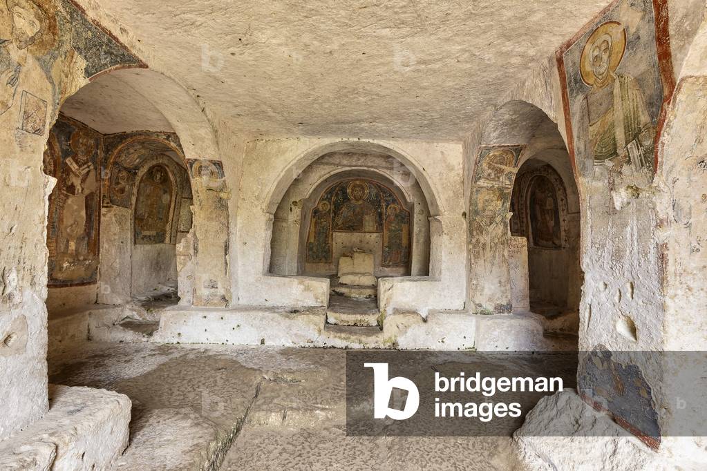 Mottola, Taranto, Puglia, Italy, Rock church of St. Nicholas, interior (photo)