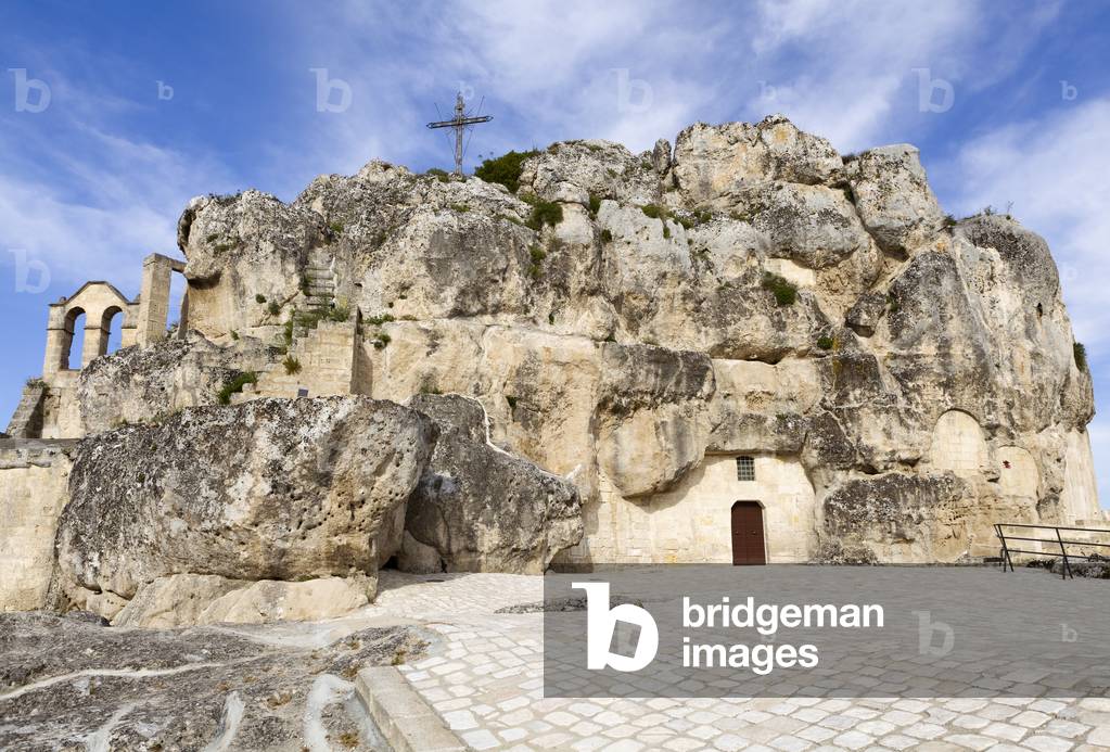 Fortress containing the Churches of Santa Maria de Idris and San Giovanni in Monterrone, Sassi di Matera, Italy (photo)