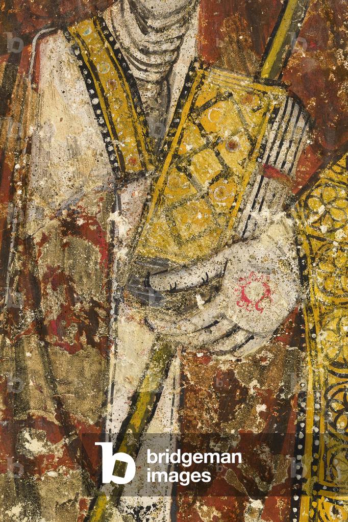 Detail of the triptych depicting San Cataldo, Crypt of the Cathedral