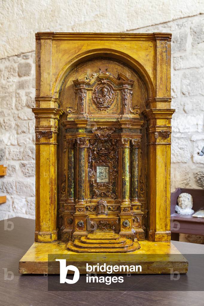 Wooden model for the Altar of the Chapel of the Sideboard, eighteenth century height about 80 cm. On this was then realized the Altar, Basilica Co-cathedral Maria S. della Madia, Monopoli, Bari, Italy (photo)