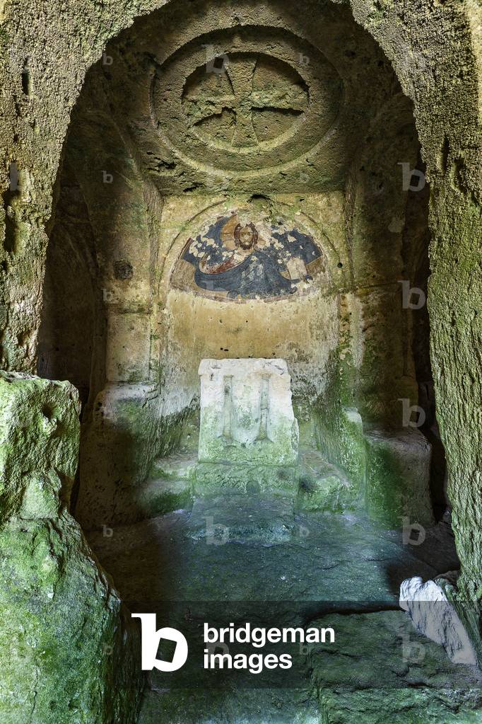 Mottola, Taranto, Puglia, Italy, Rock church of San Gregorio, interior (photo)