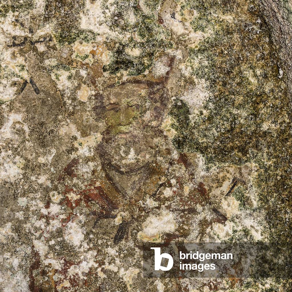 fresco in the Rock Church of San Vito alla Murgia, Matera, Basilicata, Italy.