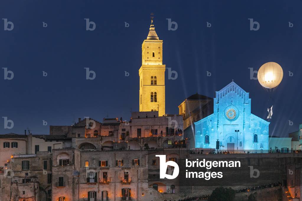 Matera, Basilicata, Italy, Show for the inauguration of the celebrations of Matera 2019 (photo)
