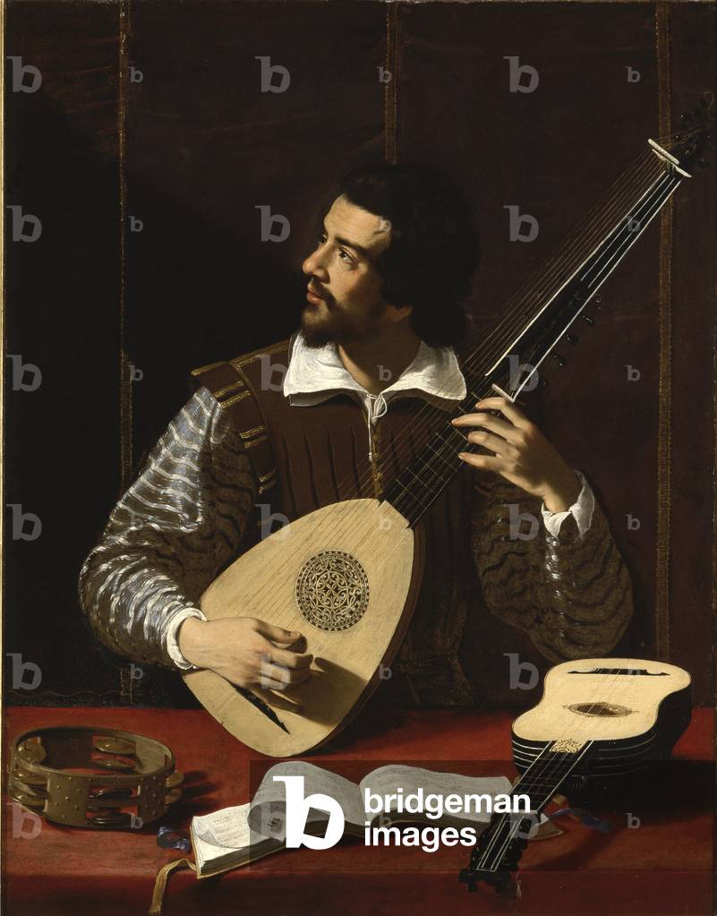 The Theorbo Player, c.1611 (oil on canvas)