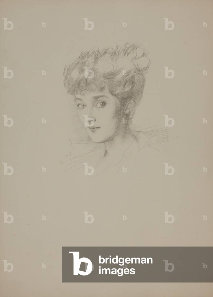 The Countess of Westmorland, c.1890s (pencil on paper)