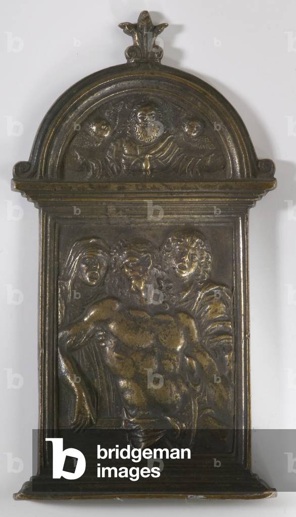 Pax showing the Descent from the Cross (brass)