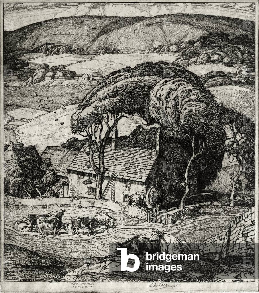 Near Bradle, Dorset (etching)