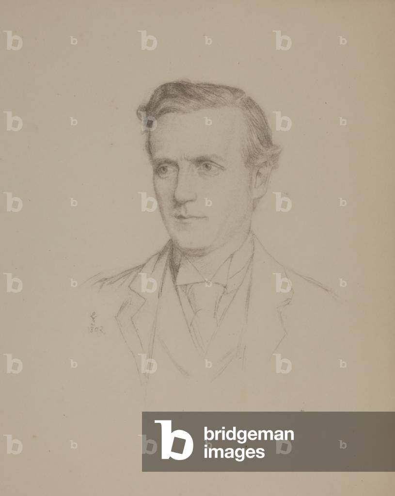 The Earl of Oxford and Asquith, Husband of 'Margot', 1892 (pencil on paper)