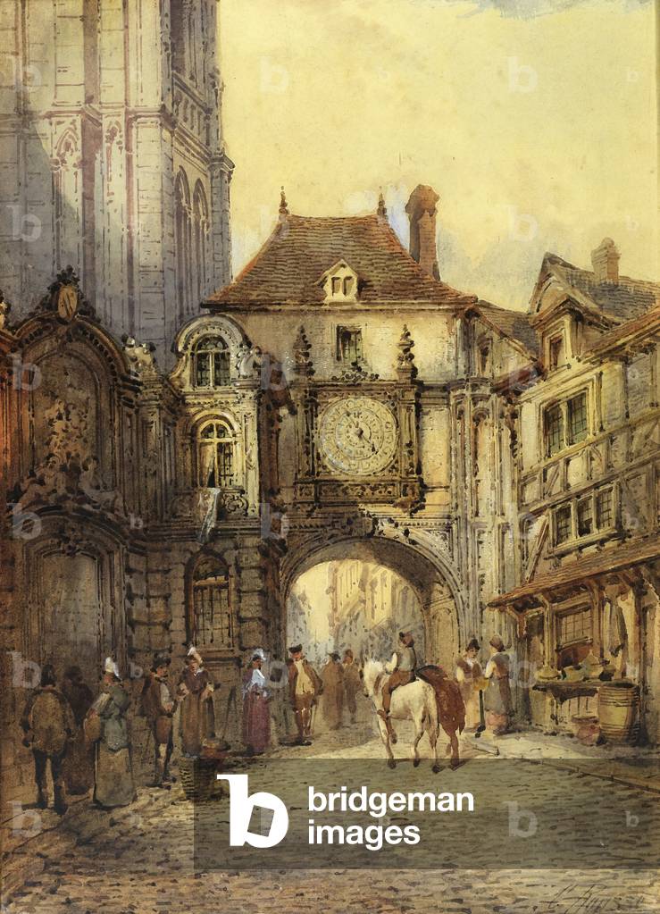 Continental street scene (w/c on paper)