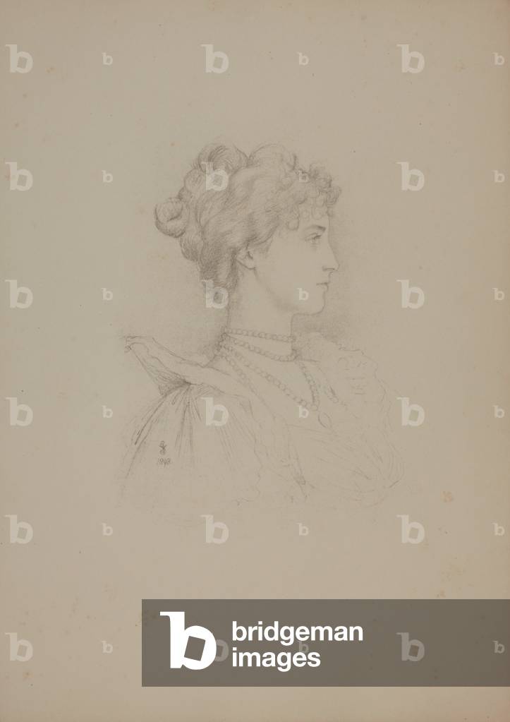 Mrs George Batten, 1893 (pencil on paper)
