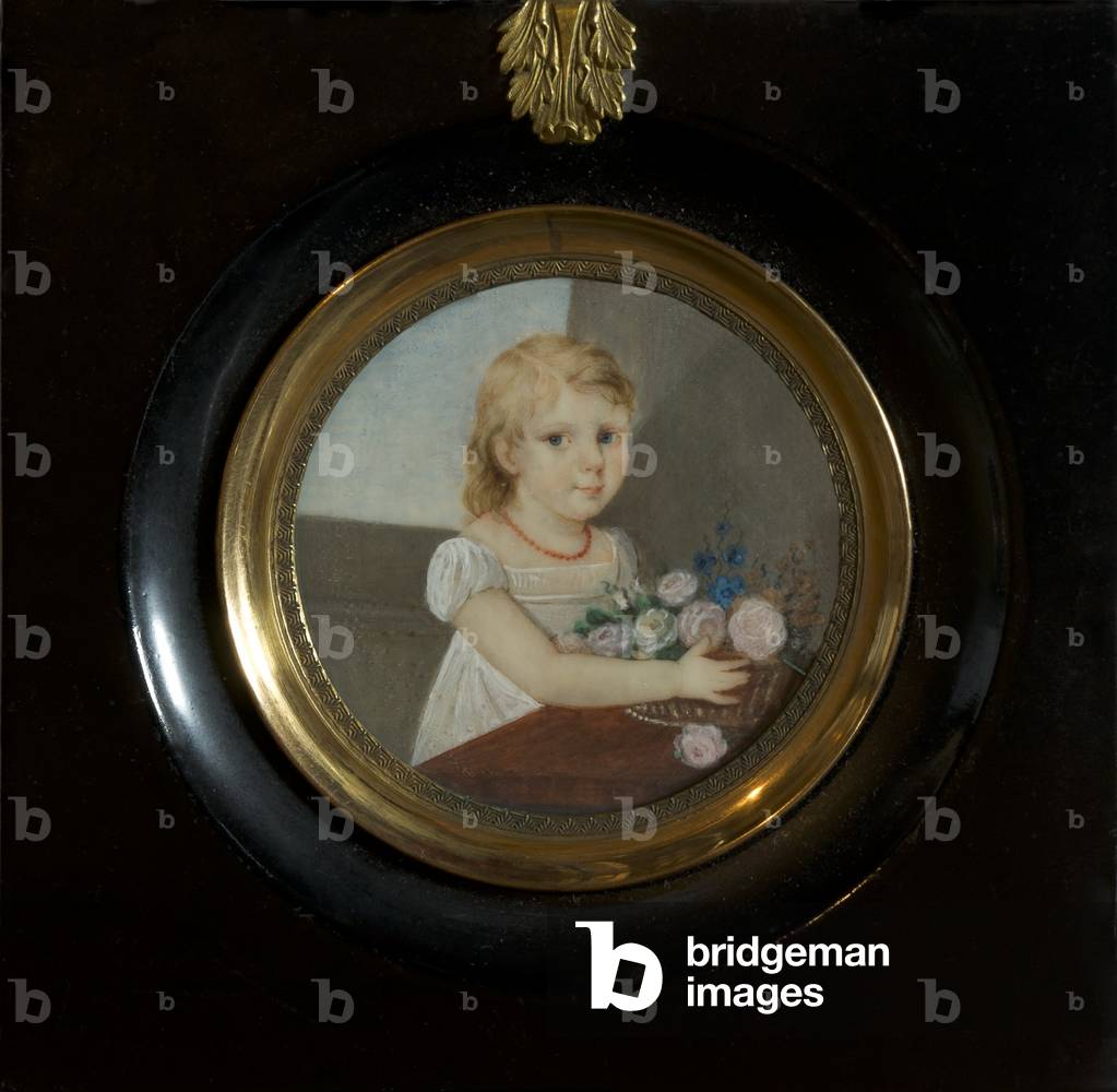 Allegra, Daughter of Lord Byron (enamels on copper)