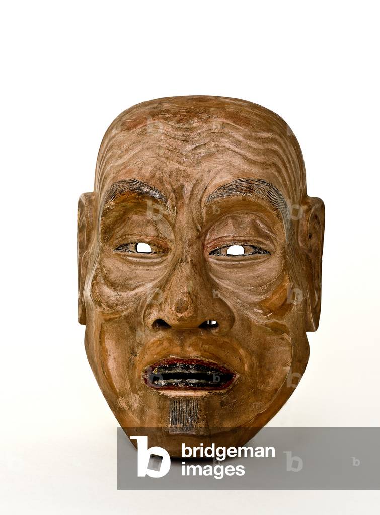 Noh theatre mask of Jo, Edo Period, 1615-1800 (wood, gesso & paint)