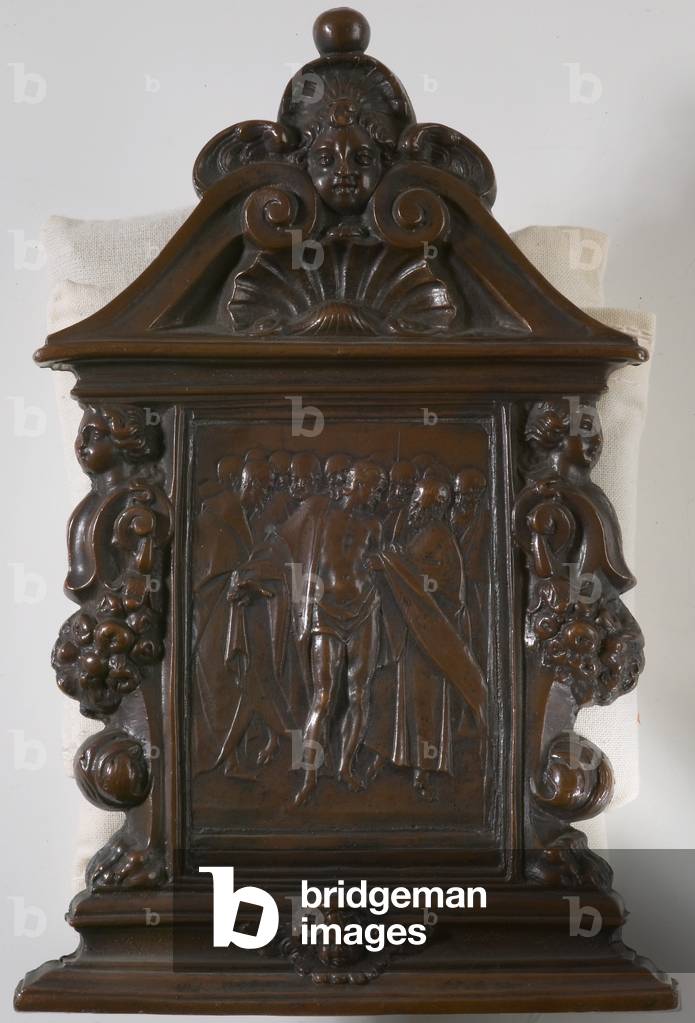 Pax showing The Incredulity of Saint Thomas (bronze)