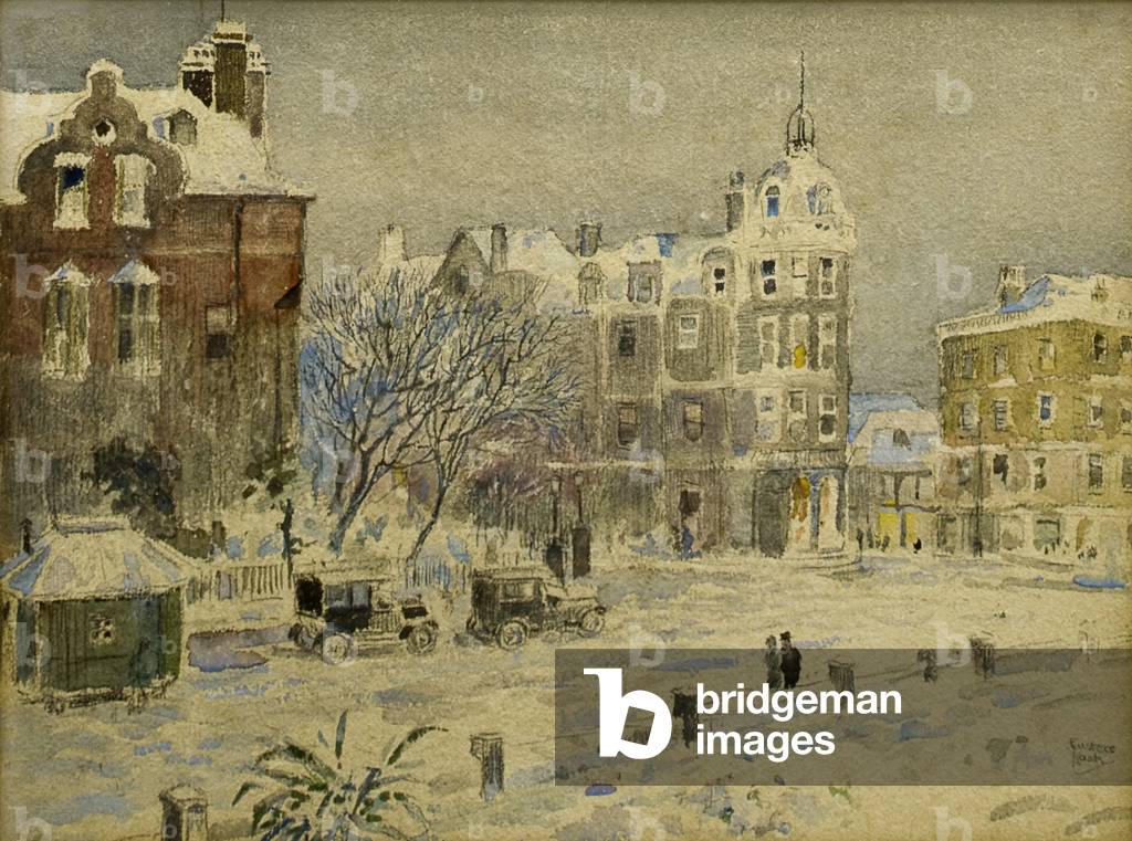 The Lansdowne Under Snow in Earlier Years (w/c on paper)
