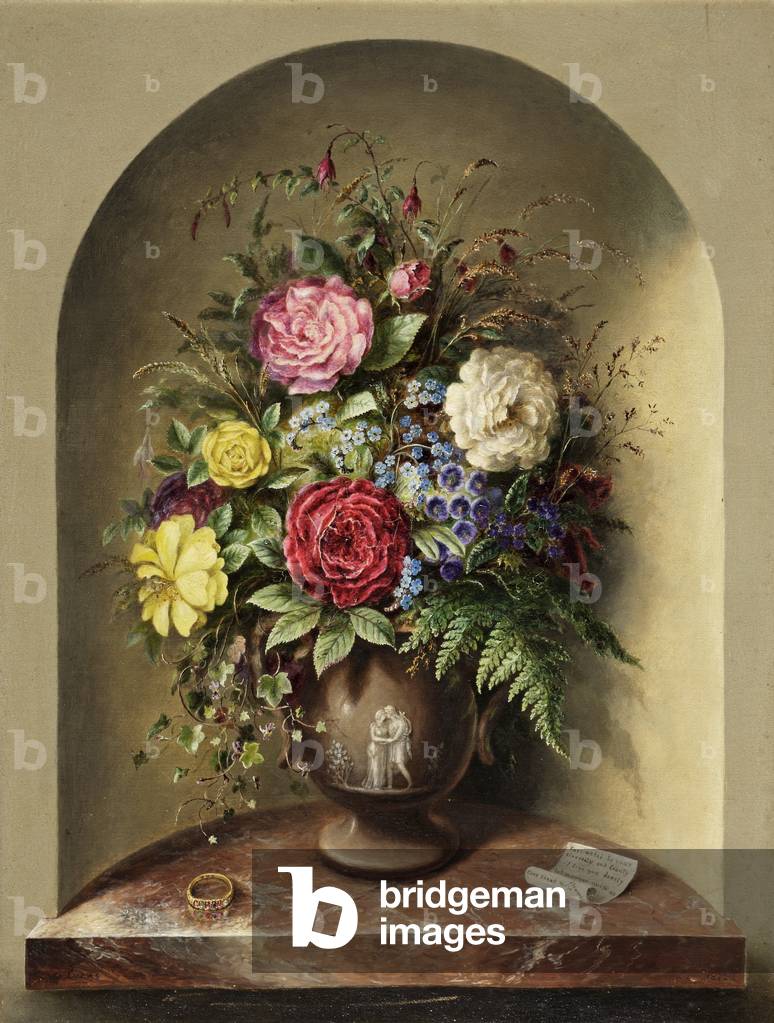 kultivierte blumen, 1872 (öl auf leinwand)