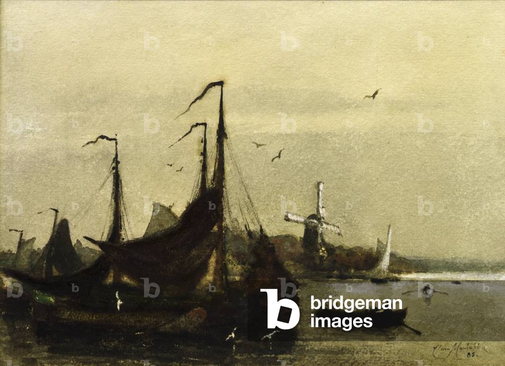 Dutch Scene, 1885 (w/c on paper)