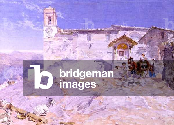 Sta Rocco, Olevano (w/c on paper)