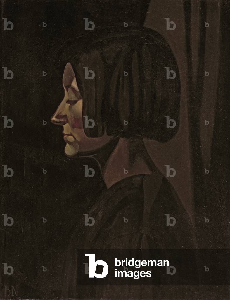 A Profile in Brown, 1917 (oil on canvas)