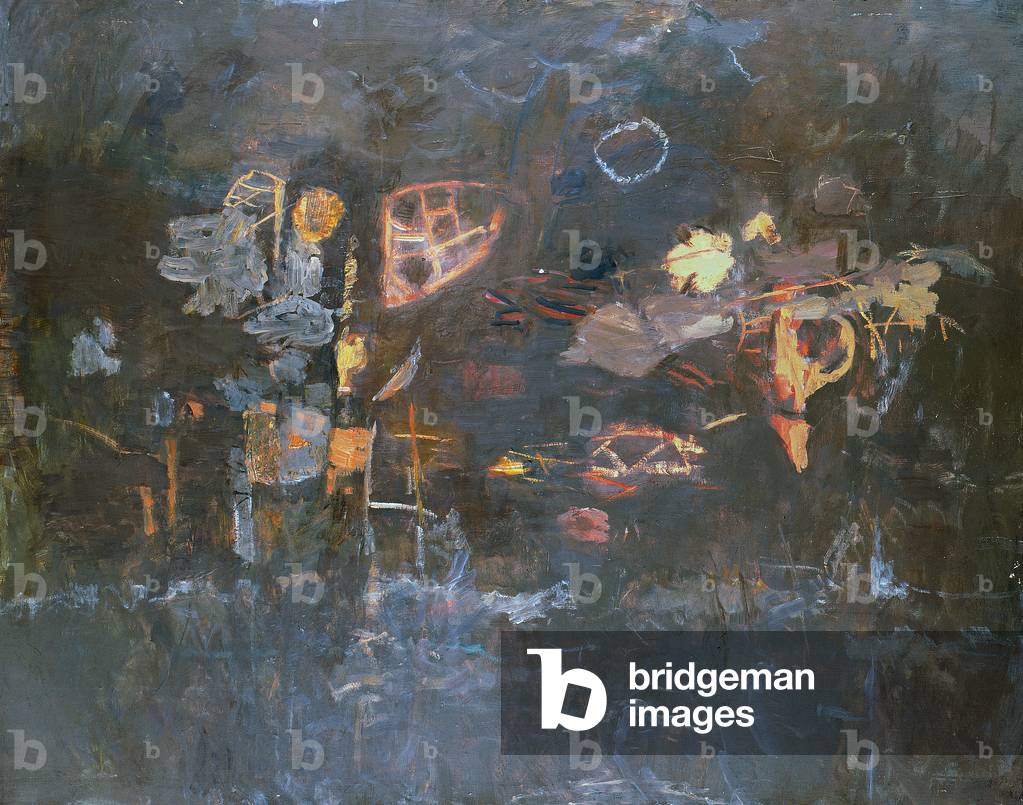 Evening Light on Trees, 1971 (oil on canvas)