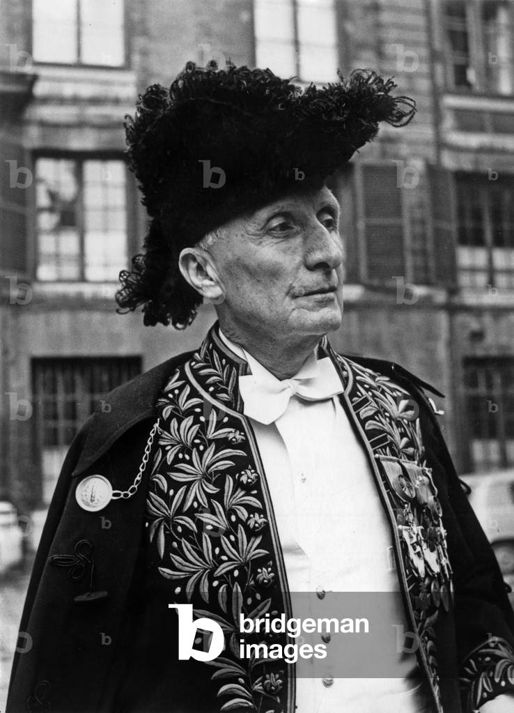 Marcel Brion (1895 1984) french writer, here at the Academie Francaise, Paris, 1964