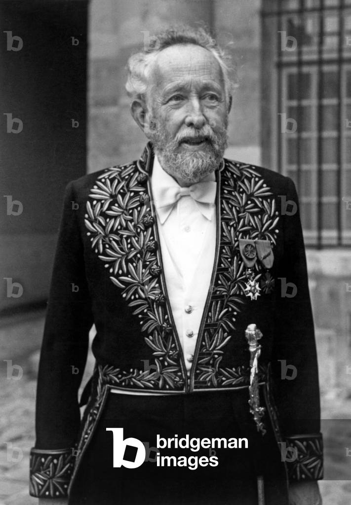 Jacques de Bourbon Busset (1912-2001) french writer, here for his admission into the Academie Francaise in Paris, january 28, 1982