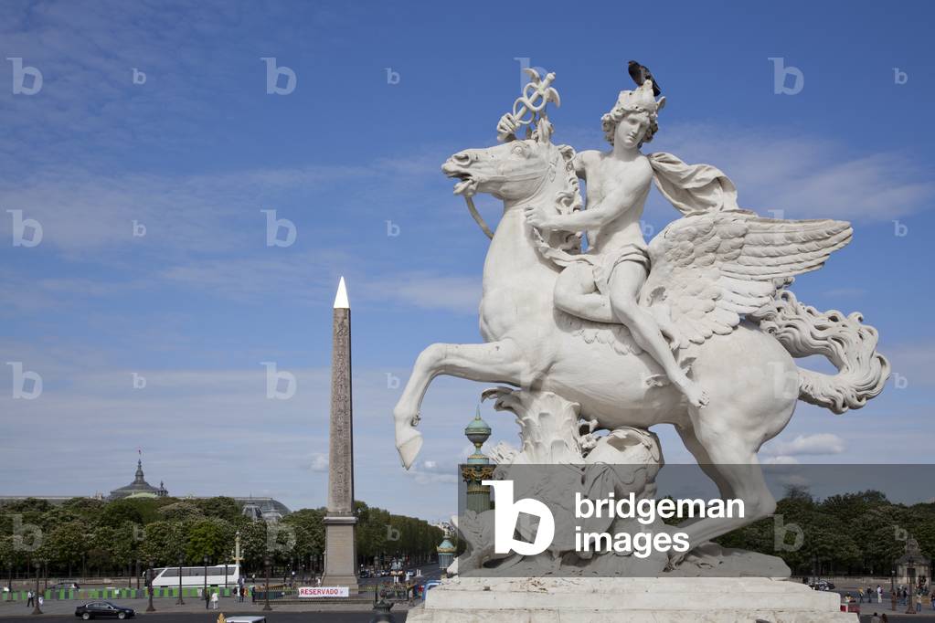 Statue of Hermes with Pegasus, Tuileries Garden, Paris, France (photo)