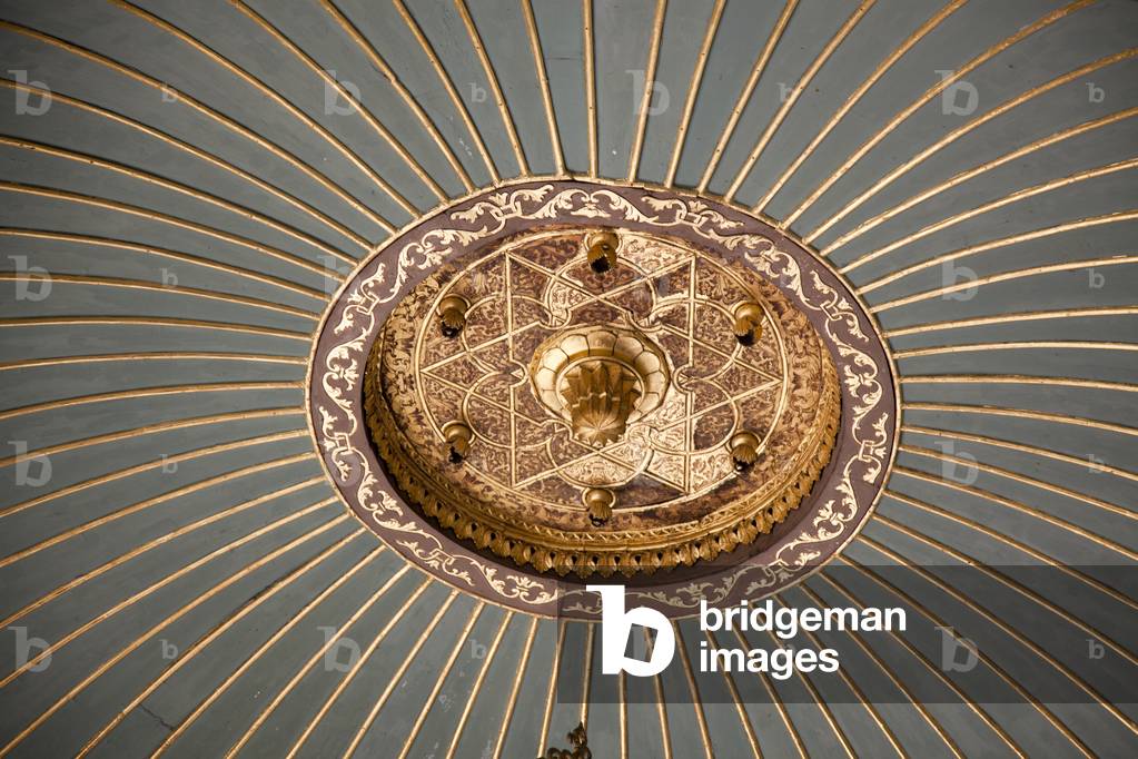 Decorated dome of the Hagia Sophia, Istanbul, Turkey (photo) 