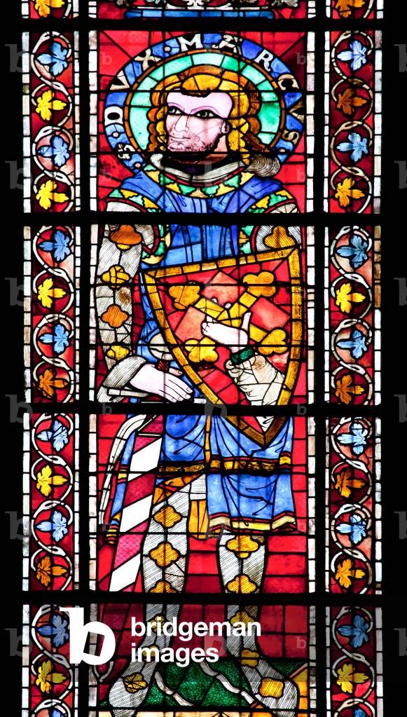 Stained glass window depicting Saint Marcus (Dux), Strasbourg Cathedral (photo)