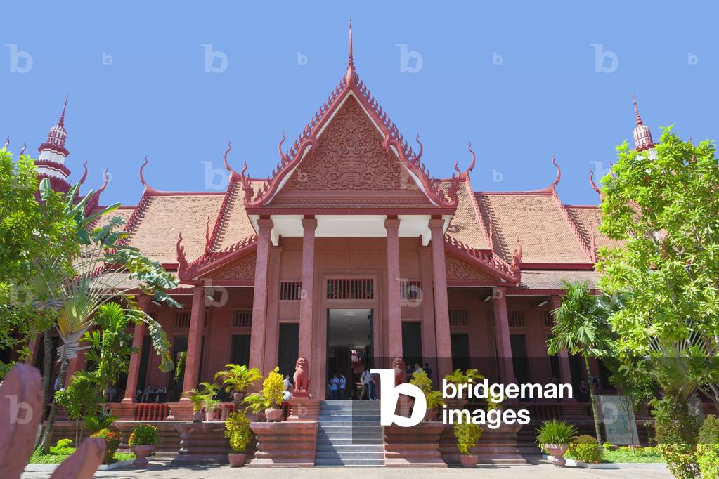 Facade of the national museum building in Phnom Penh, Cambodia