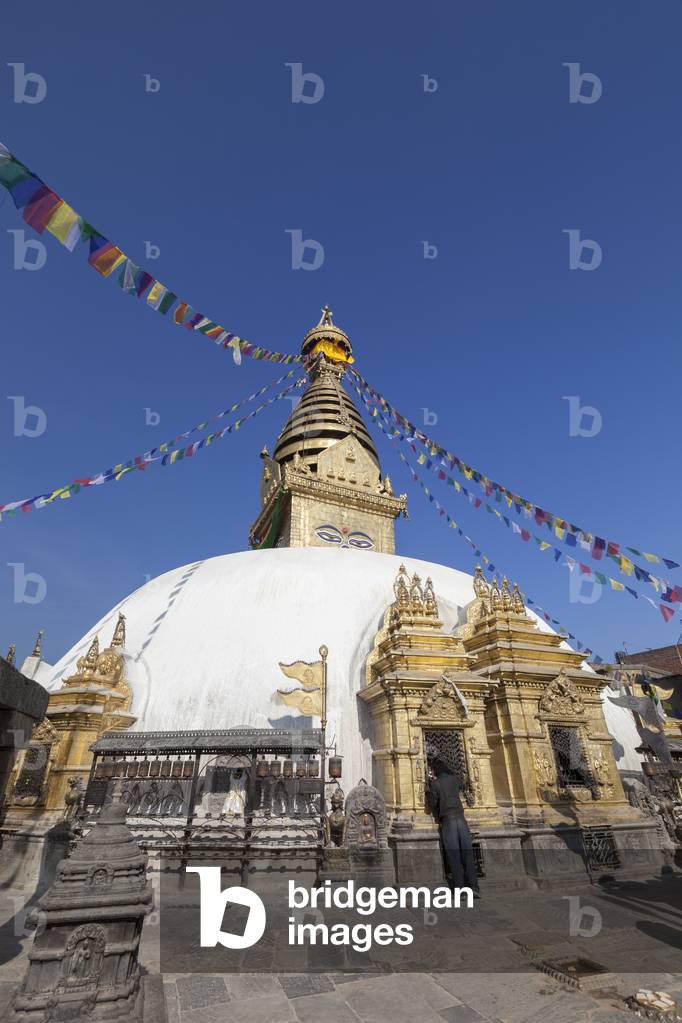 Swayambhunath temple, Kathmandu, Nepal (photo)