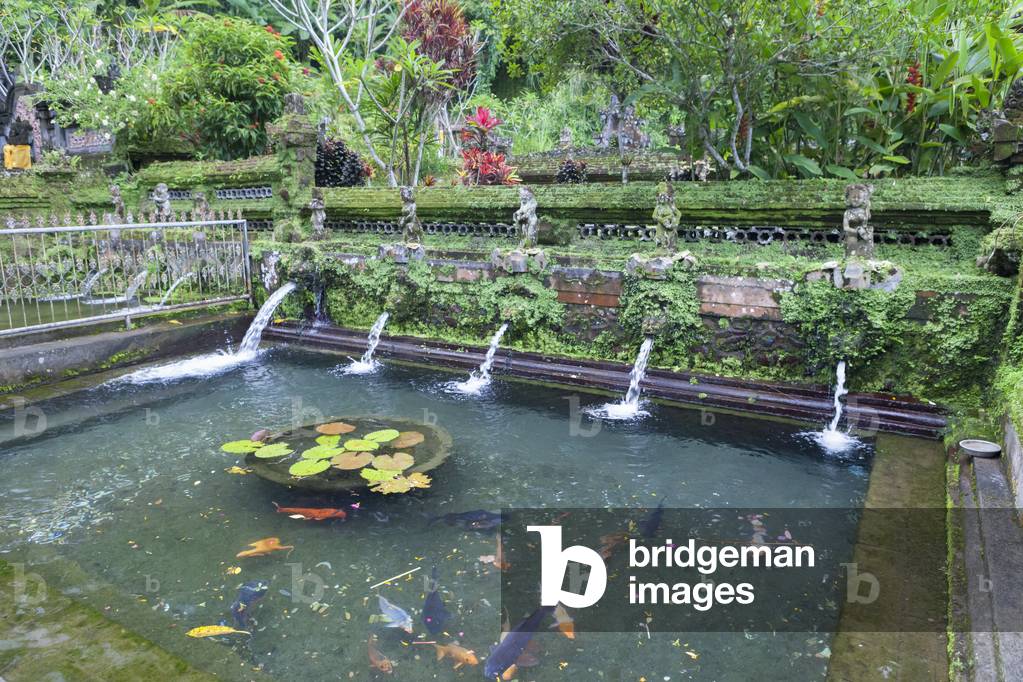 The holy springs at Pura Gunung Kawi Sebatu temple, Bali, Indonesia