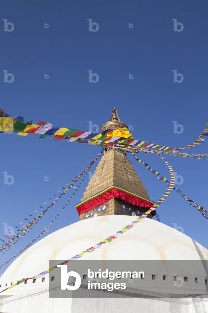 The famous buddhist stupa at Boudhanath, Kathmandu, Nepal