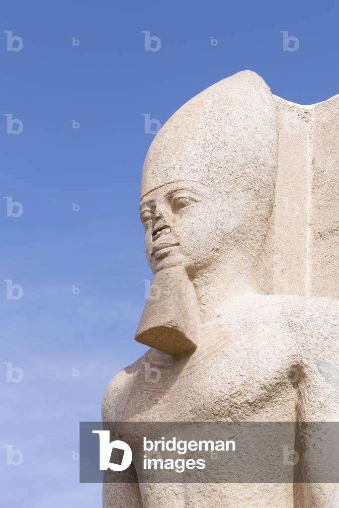 Statue of Ramesses II, detail, 1279-1213 BC circa, (red granite)