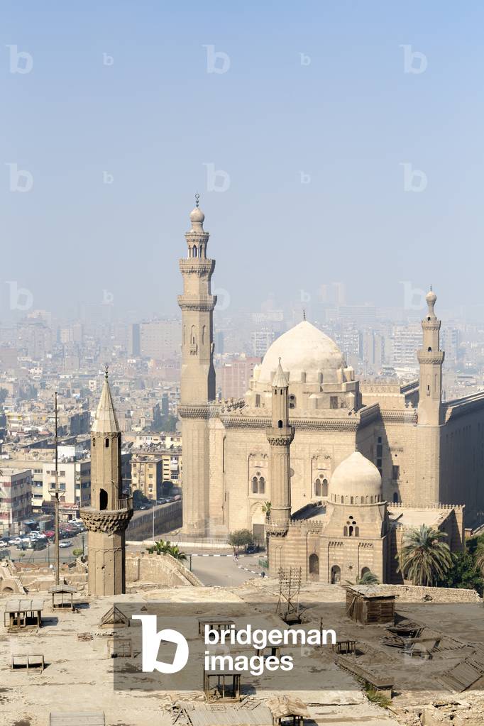 The spires of the  sultan Hassan mosque and madrassa, Cairo, Egypt