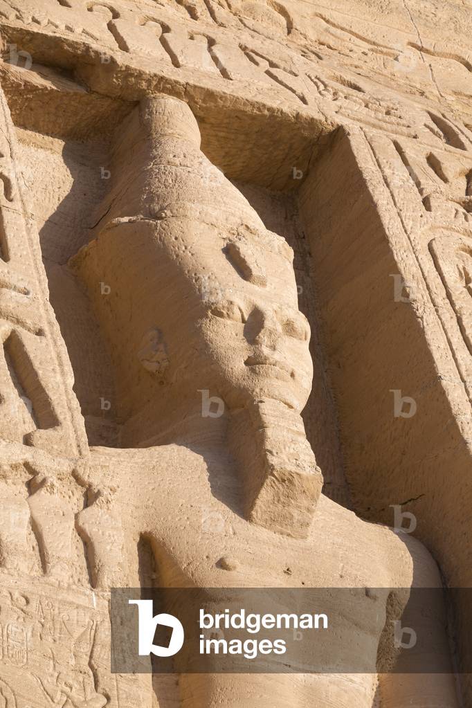 Colossal statue at Hathor temple of queen Nefertari, Abu Simbel