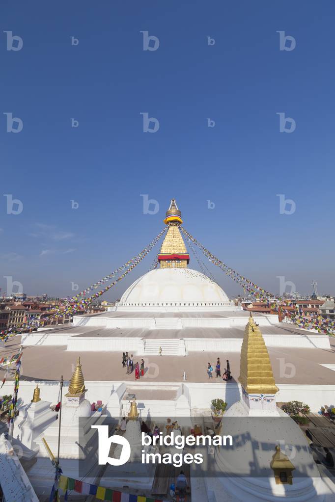 The famous buddhist stupa at Boudhanath, Kathmandu, Nepal