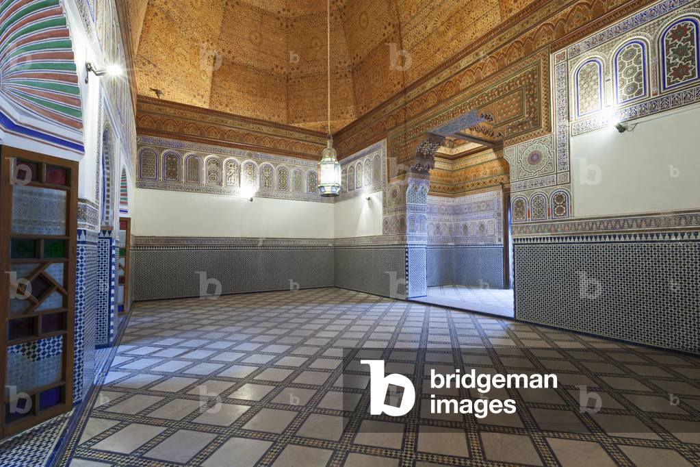 Amazing architecture and traditional craftsmanship at the Dar Si Said palace in Marrakech, Morocco