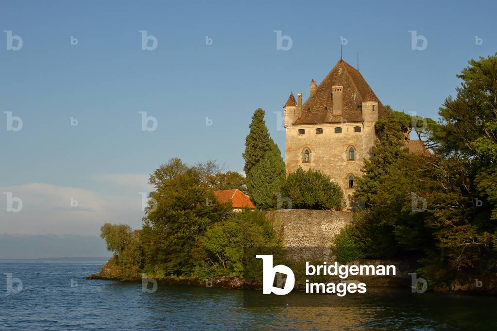 The castle on Lake Leman, Yvoire, Haute-Savoire, Auvergne-Rhone-Alpes Region, France, 2019 (photo)