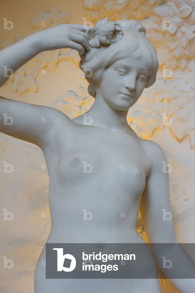 The source of cordeliers, sculpture in the Lobby, Palais Lumiere, Evian, 2019