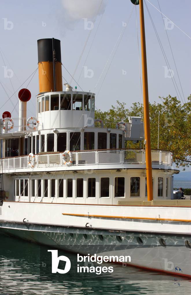 Le Montreux, Belle Epoque boat, Lake Leman (Lake Geneva), Lausanne, Switzerland, 2019 (photo)