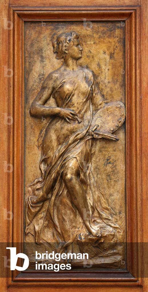 Sculpted detail of La villa Lumière, Evian, 2019