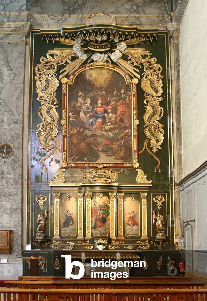 Briancon, Interior of Notre-Dame and Saint-Nicholas Collegiate church, 1705-1718, Briancon, Provence-Alpes-Cote d'Azur, France, 2019 (photo)