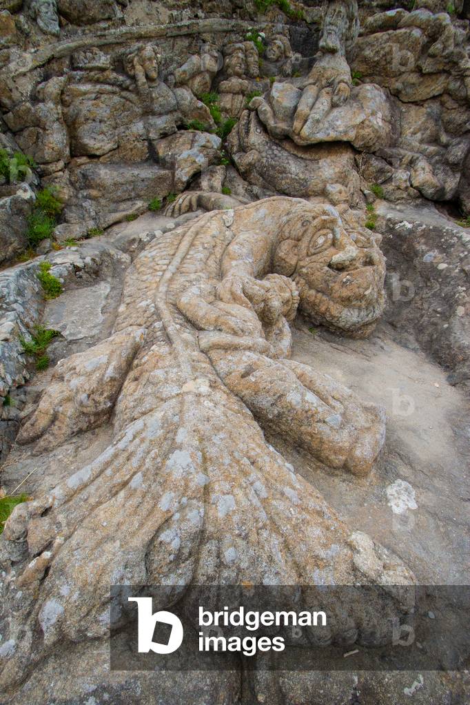 The sculpted rocks (1890) of Rotheneuf, Brittany 2021