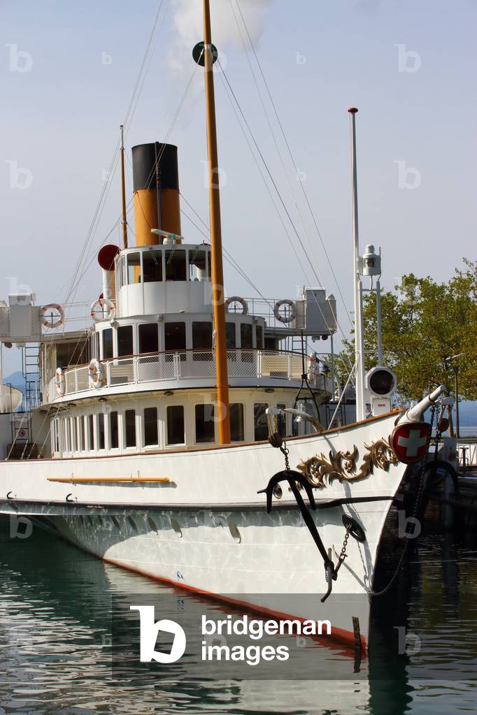 Le Montreux, Belle Epoque boat, Lake Leman (Lake Geneva), Lausanne, Switzerland, 2019 (photo)
