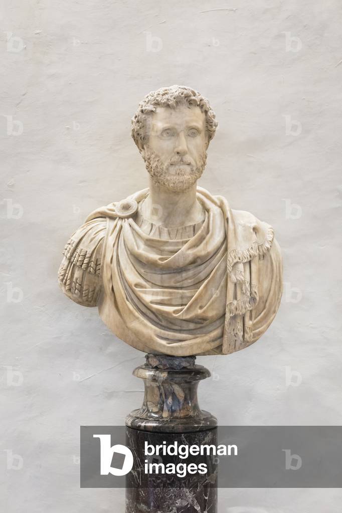 Bust with the head of Antoninus Pius, 138-161 AD (marble)
