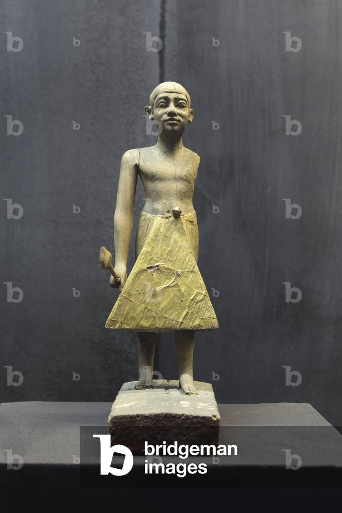 Figures of Ptah Sokar Osiris, old kingdom, (painted wood)