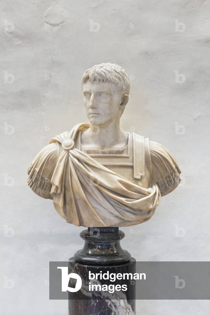 Bust with the head of Gaius Caesar, first half of the 1st century AD, (marble)