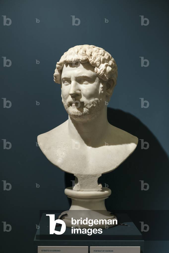 Portrait of Hadrian, from Villa Adriana, Tivoli, 117-128 AD (marble)