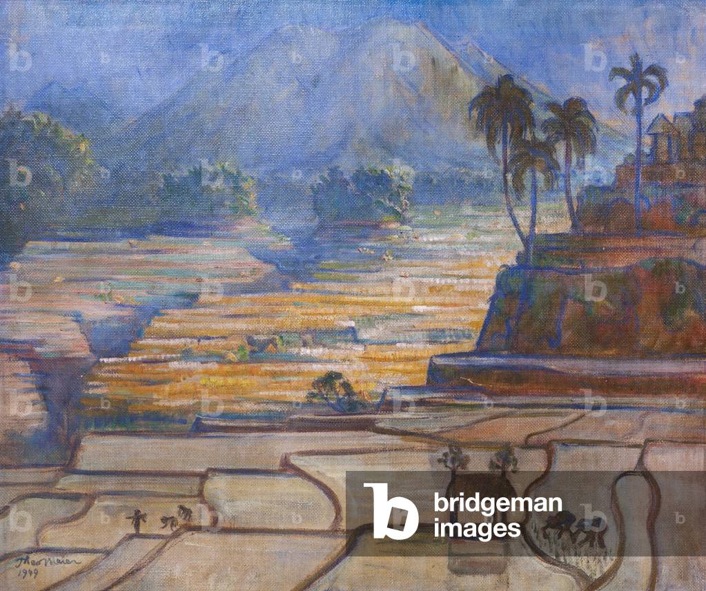 Iseh village, c.1949 (oil on canvas)