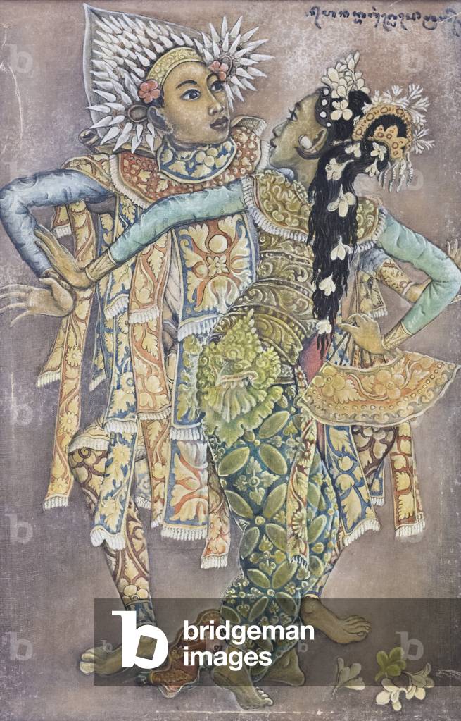 Baris dance drama, c.1950 (tempera on canvas)